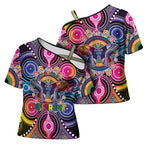 Australia Indigenous Autism Awareness Cross Shoulder Shirt Its Okay To Be Different