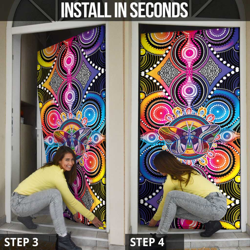Australia Indigenous Autism Awareness Door Cover Its Okay To Be Different
