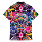 Australia Indigenous Autism Awareness Family Matching Mermaid Dress and Hawaiian Shirt Its Okay To Be Different