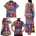Australia Indigenous Autism Awareness Family Matching Tank Maxi Dress and Hawaiian Shirt Its Okay To Be Different