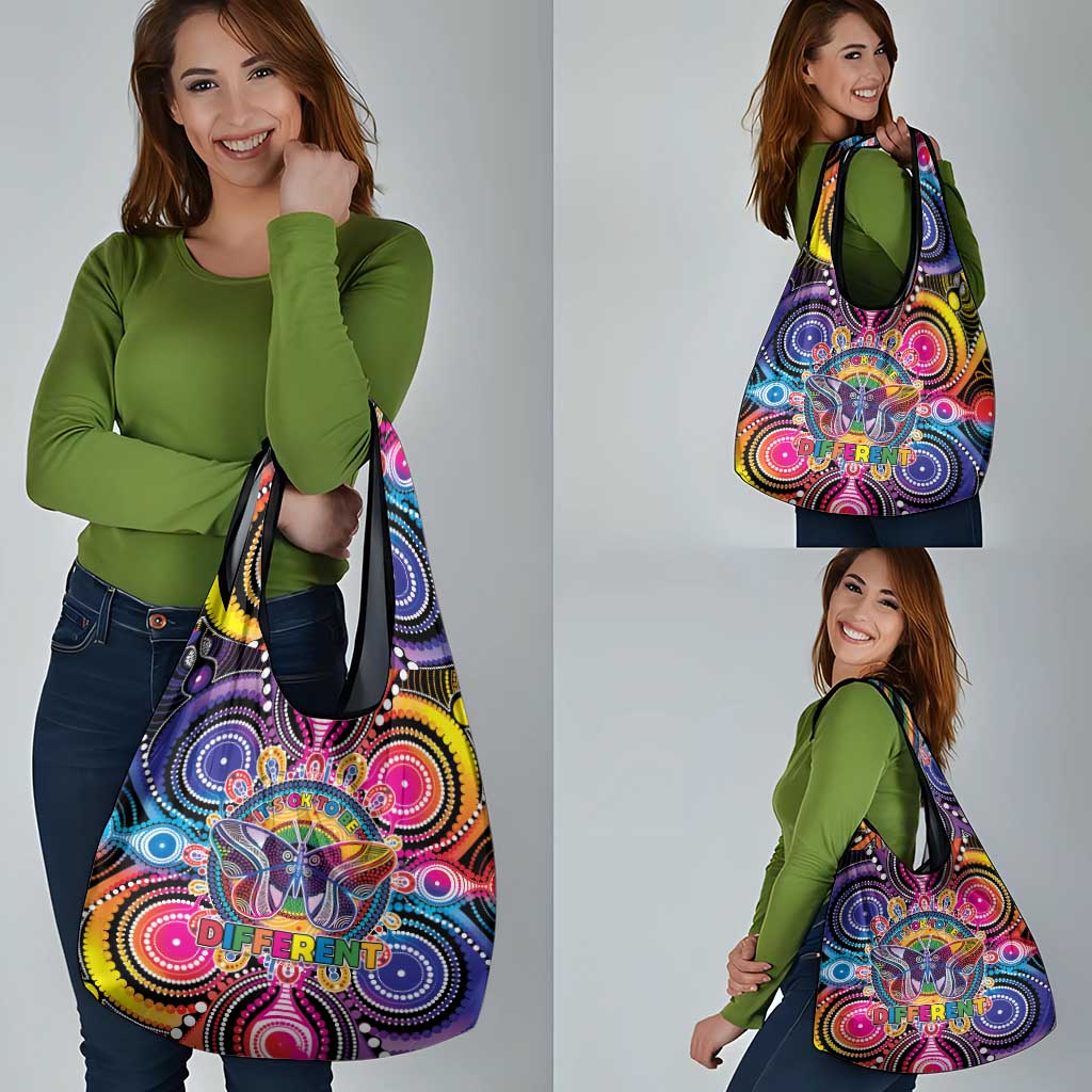 Australia Indigenous Autism Awareness Grocery Bag Its Okay To Be Different