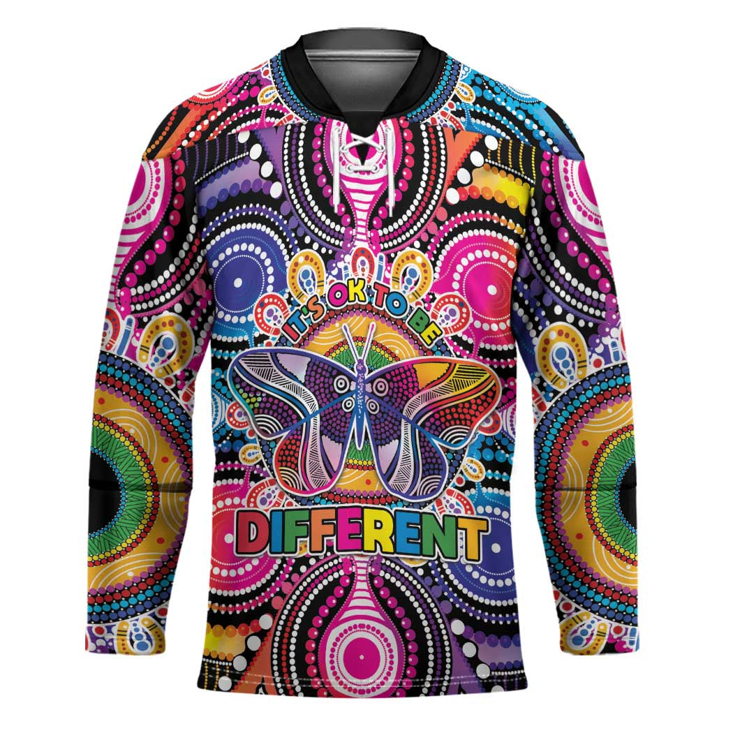 Australia Indigenous Autism Awareness Hockey Jersey Its Okay To Be Different