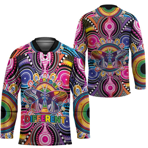 Australia Indigenous Autism Awareness Hockey Jersey Its Okay To Be Different