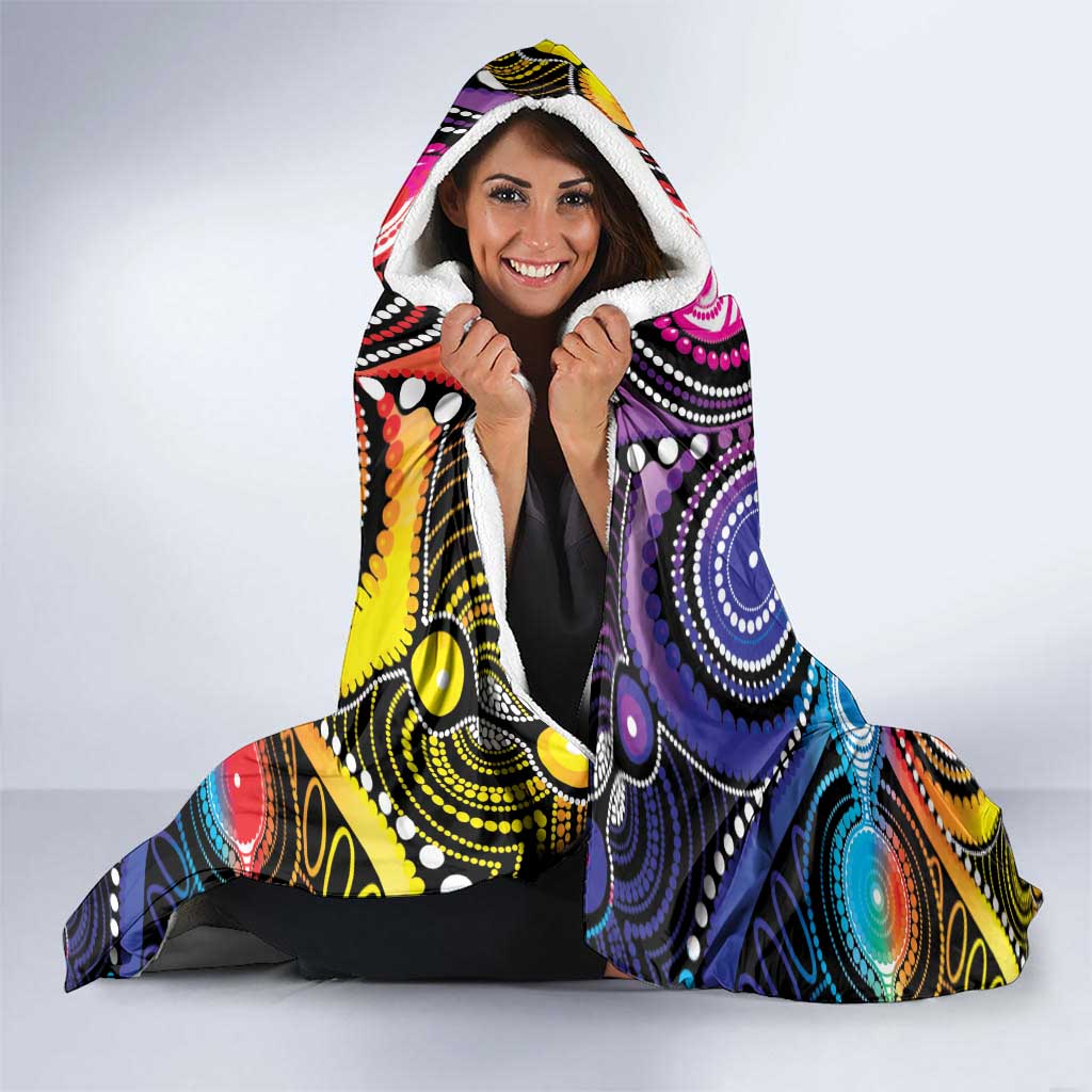 Australia Indigenous Autism Awareness Hooded Blanket Its Okay To Be Different