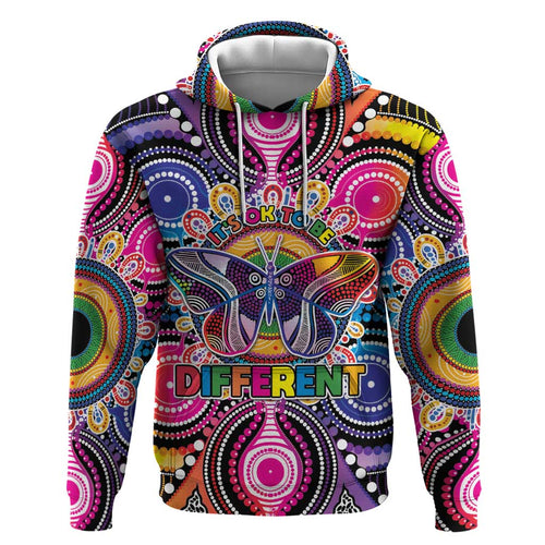 Australia Indigenous Autism Awareness Hoodie Its Okay To Be Different