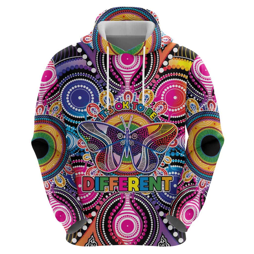 Australia Indigenous Autism Awareness Hoodie Its Okay To Be Different