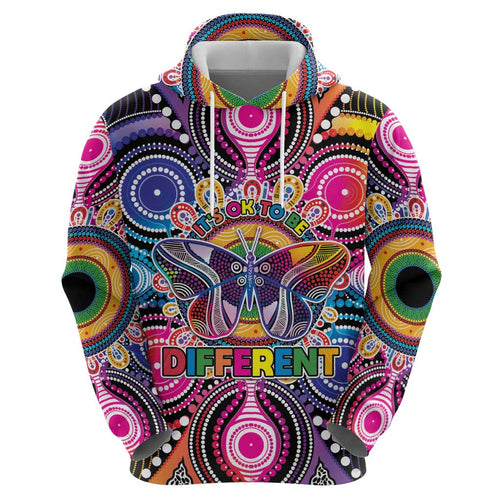 Australia Indigenous Autism Awareness Hoodie Its Okay To Be Different