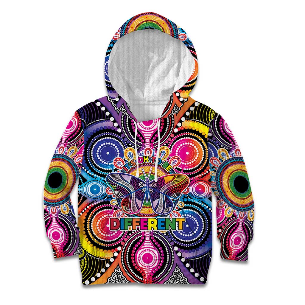 Australia Indigenous Autism Awareness Kid Hoodie Its Okay To Be Different