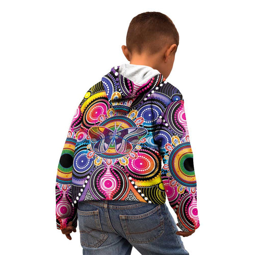 Australia Indigenous Autism Awareness Kid Hoodie Its Okay To Be Different