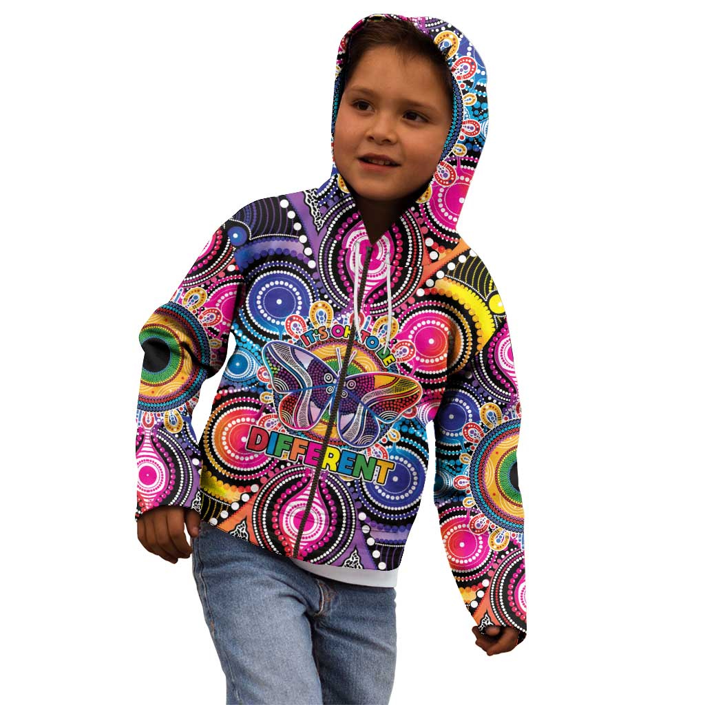 Australia Indigenous Autism Awareness Kid Hoodie Its Okay To Be Different