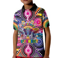 Australia Indigenous Autism Awareness Kid Polo Shirt Its Okay To Be Different