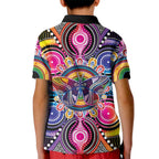 Australia Indigenous Autism Awareness Kid Polo Shirt Its Okay To Be Different