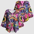 Australia Indigenous Autism Awareness Kimono Sleeve Blouse Its Okay To Be Different