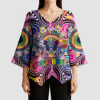 Australia Indigenous Autism Awareness Kimono Sleeve Blouse Its Okay To Be Different