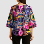 Australia Indigenous Autism Awareness Kimono Sleeve Blouse Its Okay To Be Different