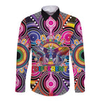 Australia Indigenous Autism Awareness Long Sleeve Button Shirt Its Okay To Be Different
