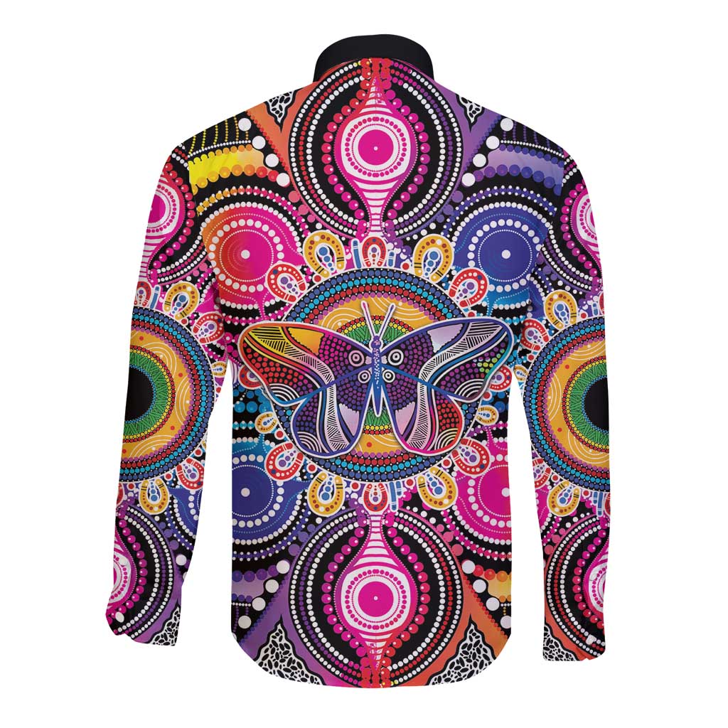 Australia Indigenous Autism Awareness Long Sleeve Button Shirt Its Okay To Be Different