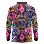 Australia Indigenous Autism Awareness Long Sleeve Polo Shirt Its Okay To Be Different