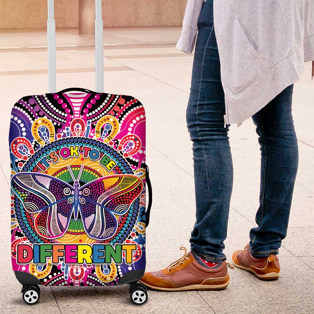 Australia Indigenous Autism Awareness Luggage Cover Its Okay To Be Different