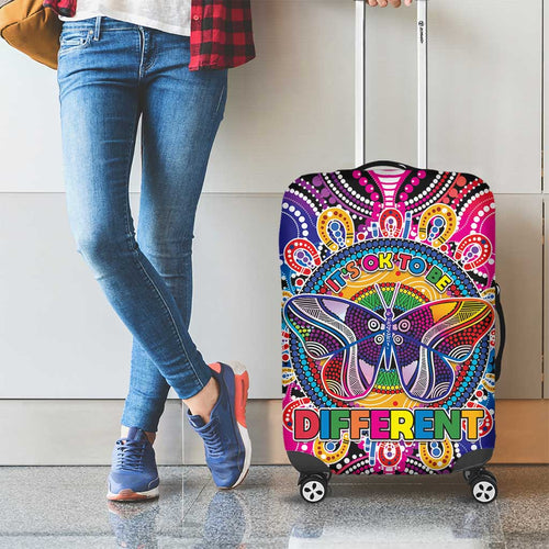 Australia Indigenous Autism Awareness Luggage Cover Its Okay To Be Different