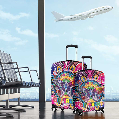 Australia Indigenous Autism Awareness Luggage Cover Its Okay To Be Different