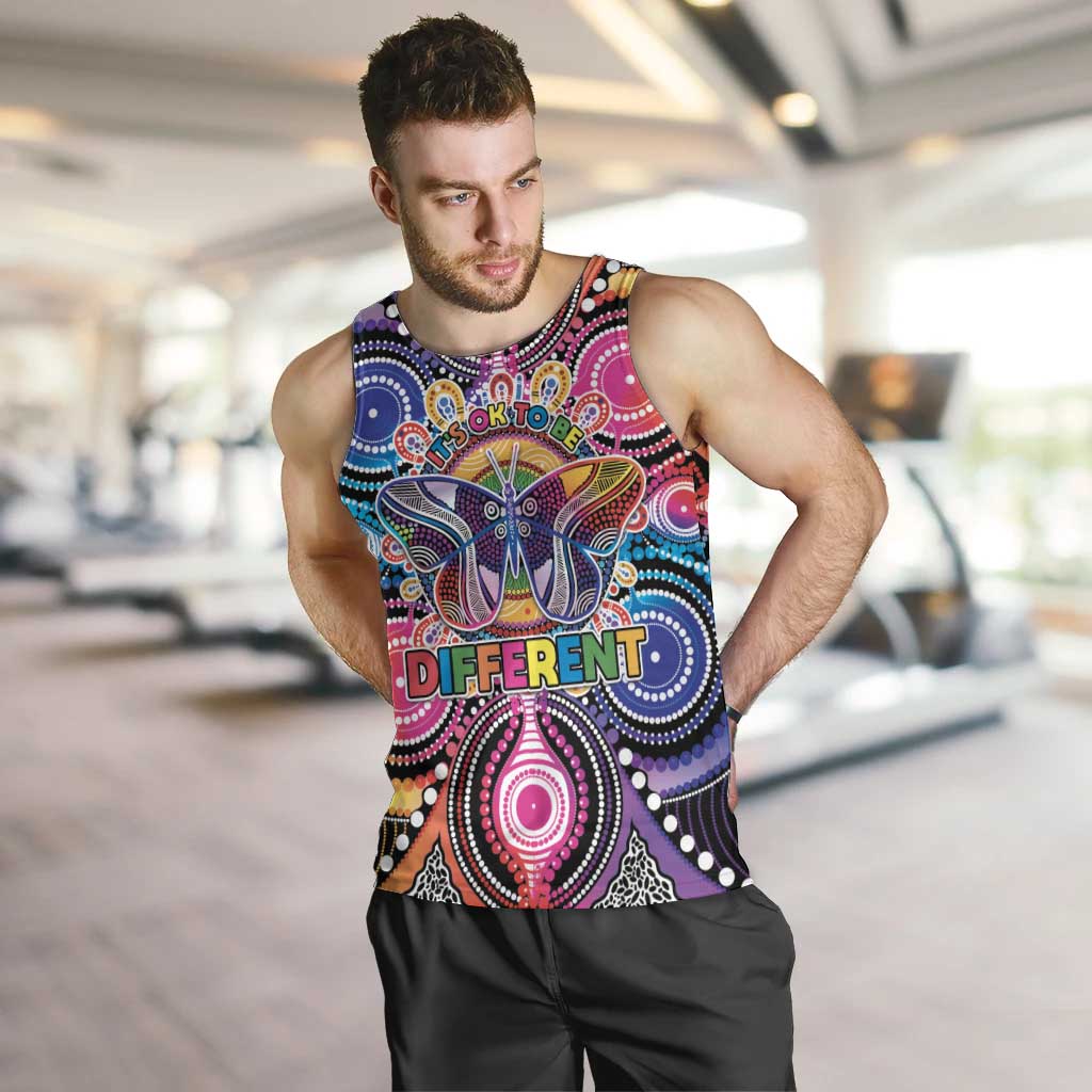 Australia Indigenous Autism Awareness Men Tank Top Its Okay To Be Different