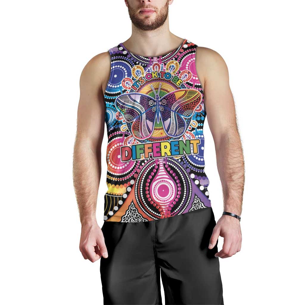 Australia Indigenous Autism Awareness Men Tank Top Its Okay To Be Different