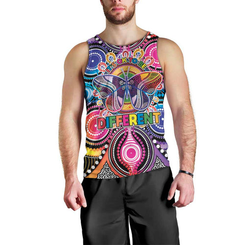 Australia Indigenous Autism Awareness Men Tank Top Its Okay To Be Different