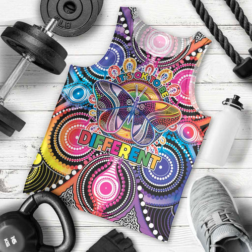 Australia Indigenous Autism Awareness Men Tank Top Its Okay To Be Different