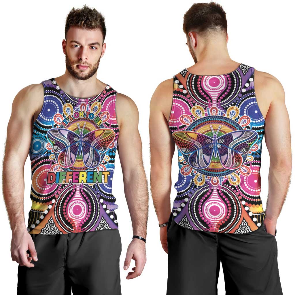 Australia Indigenous Autism Awareness Men Tank Top Its Okay To Be Different