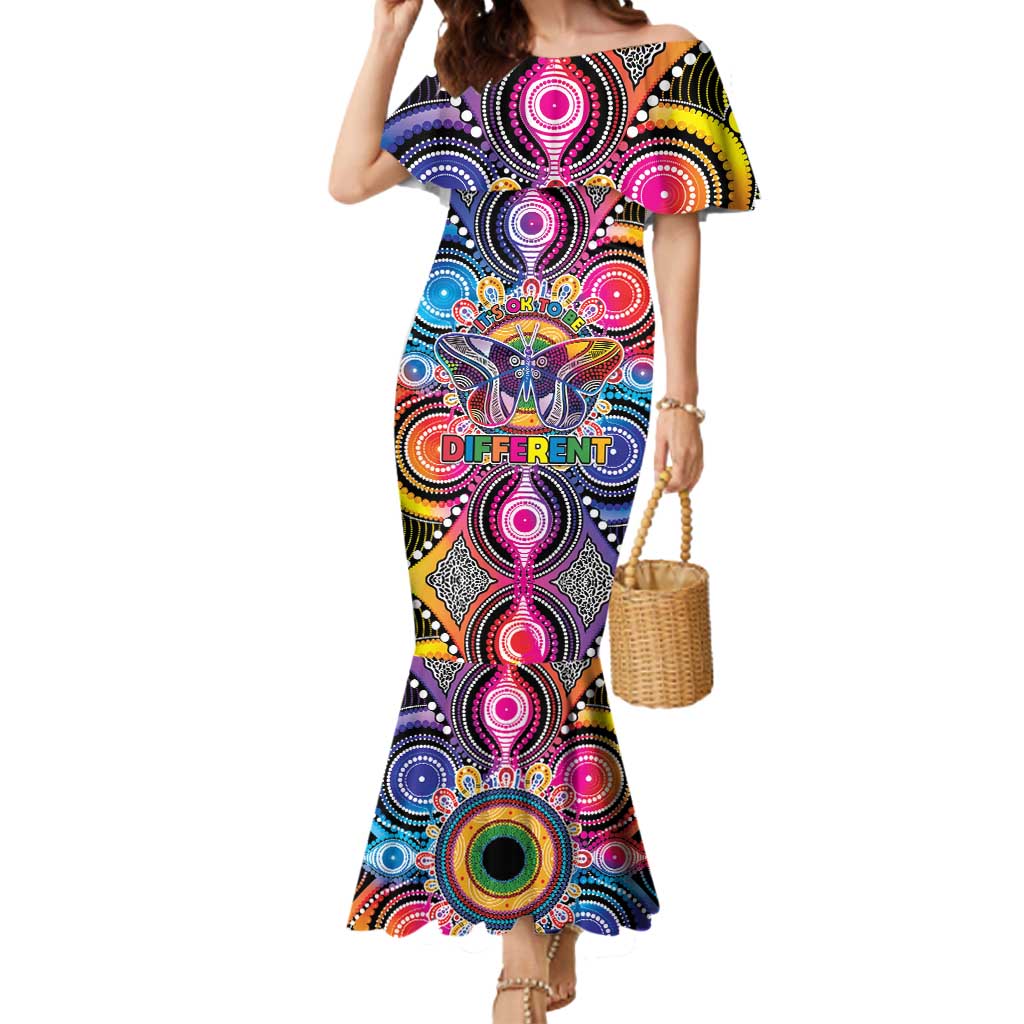 Australia Indigenous Autism Awareness Mermaid Dress Its Okay To Be Different
