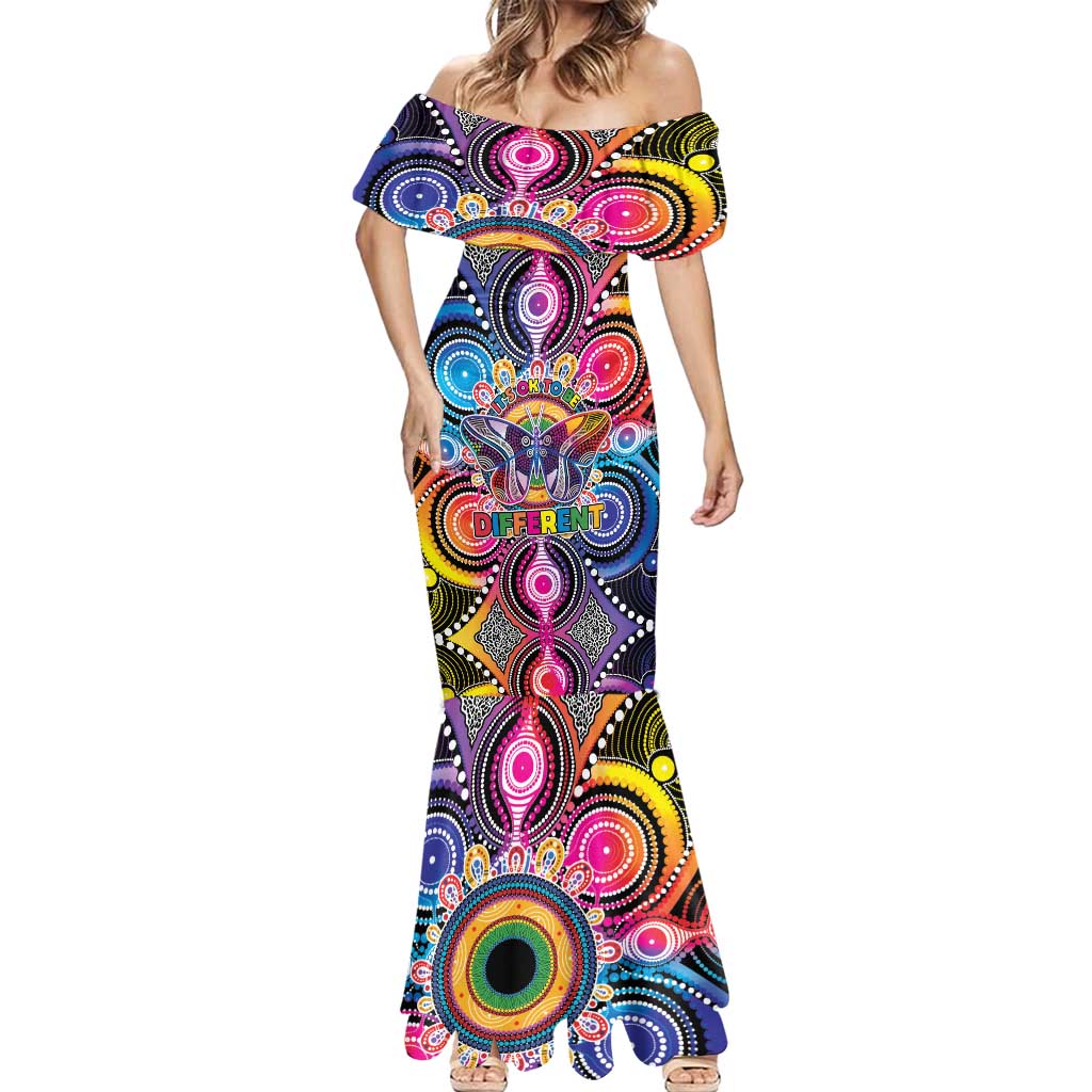 Australia Indigenous Autism Awareness Mermaid Dress Its Okay To Be Different