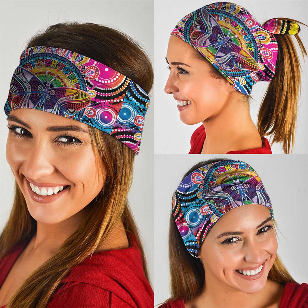 Australia Indigenous Autism Awareness Neck Gaiter Its Okay To Be Different