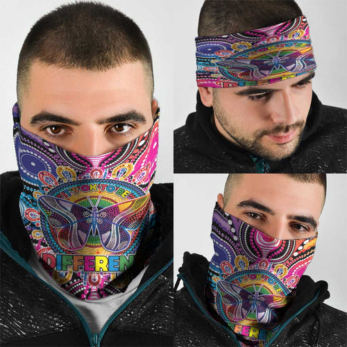 Australia Indigenous Autism Awareness Neck Gaiter Its Okay To Be Different