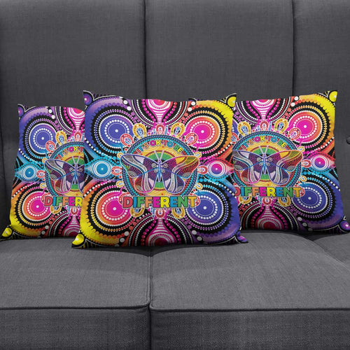 Australia Indigenous Autism Awareness Pillow Cover Its Okay To Be Different