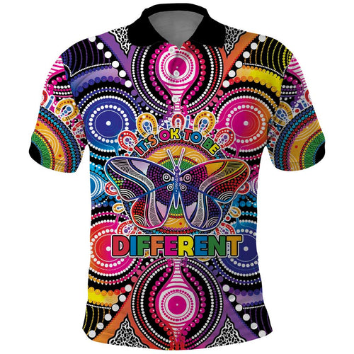 Australia Indigenous Autism Awareness Polo Shirt Its Okay To Be Different