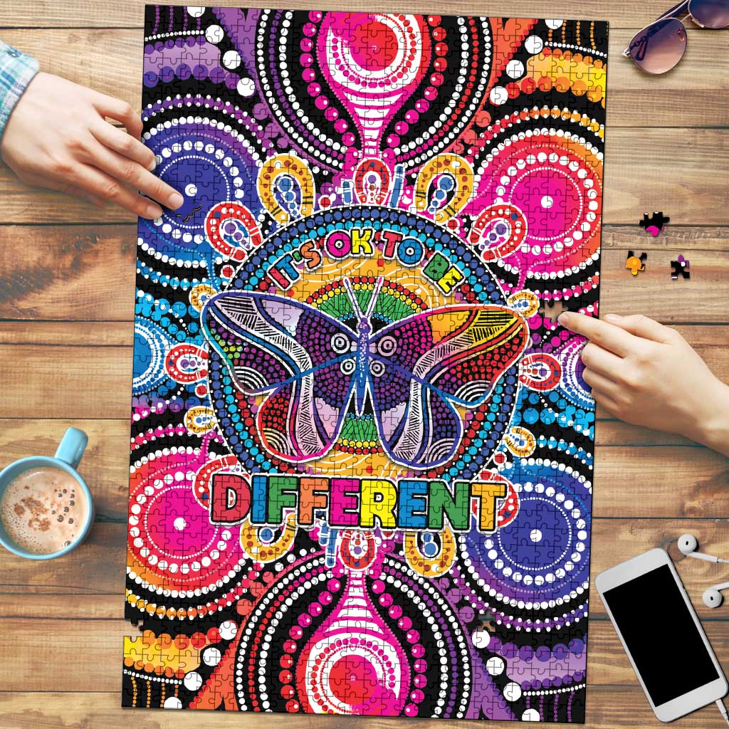 Australia Indigenous Autism Awareness Puzzle Its Okay To Be Different