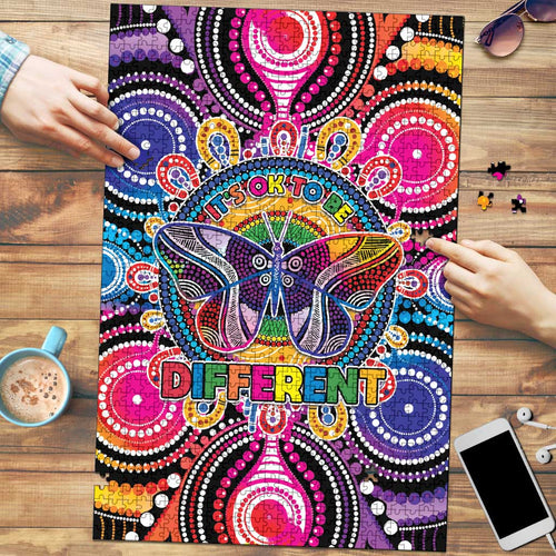 Australia Indigenous Autism Awareness Puzzle Its Okay To Be Different
