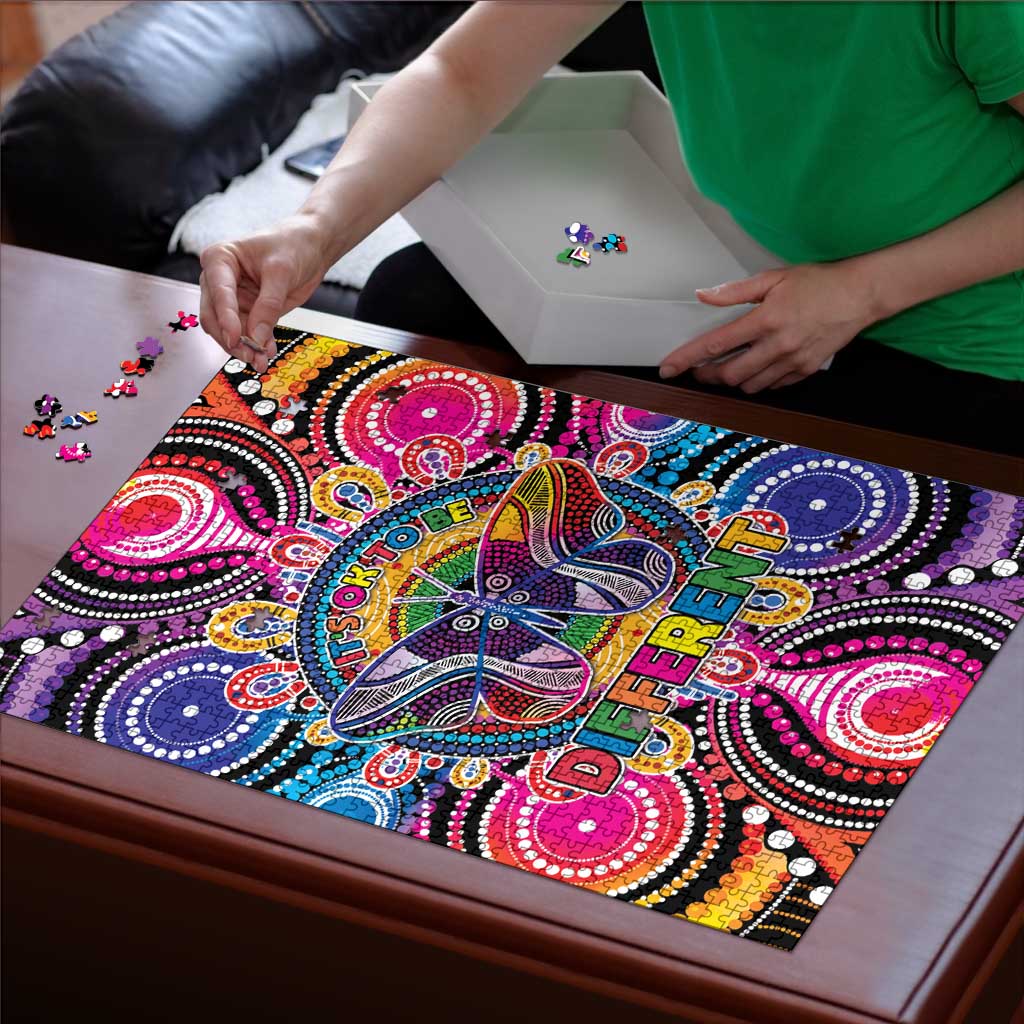 Australia Indigenous Autism Awareness Puzzle Its Okay To Be Different