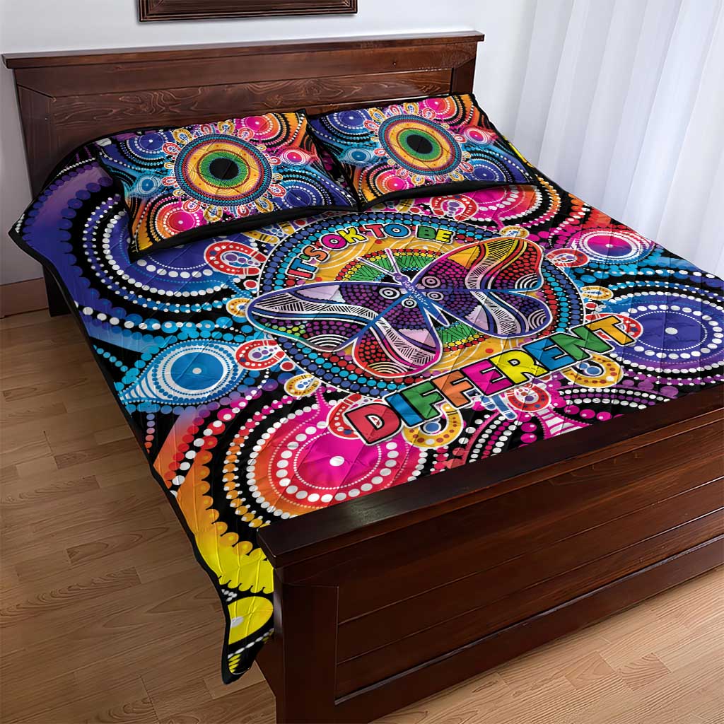 Australia Indigenous Autism Awareness Quilt Bed Set Its Okay To Be Different