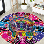 Australia Indigenous Autism Awareness Round Carpet Its Okay To Be Different