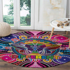 Australia Indigenous Autism Awareness Round Carpet Its Okay To Be Different