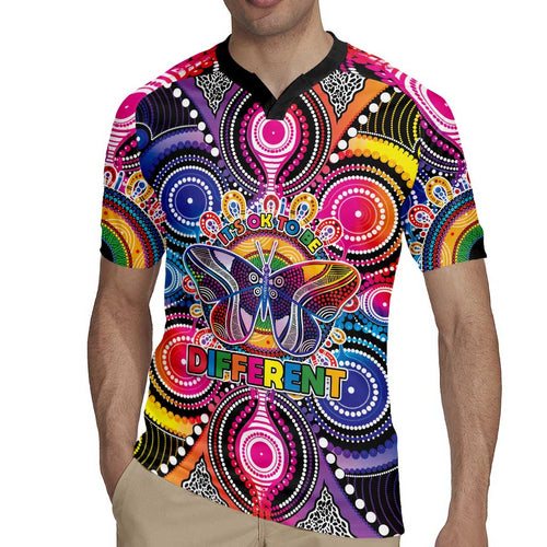 Australia Indigenous Autism Awareness Rugby Jersey Its Okay To Be Different
