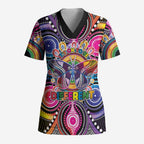 Australia Indigenous Autism Awareness Scrub Top Its Okay To Be Different