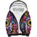Australia Indigenous Autism Awareness Sherpa Hoodie Its Okay To Be Different
