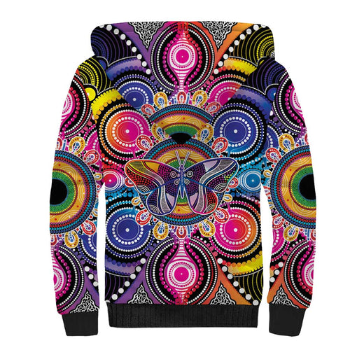 Australia Indigenous Autism Awareness Sherpa Hoodie Its Okay To Be Different