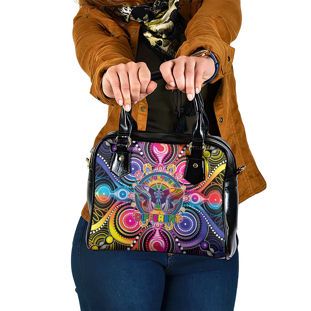 Australia Indigenous Autism Awareness Shoulder Handbag Its Okay To Be Different