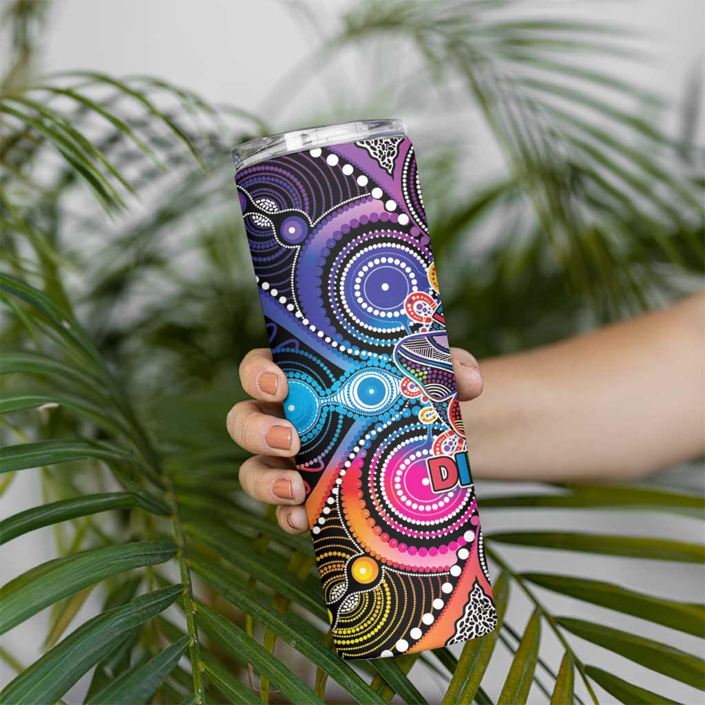 Australia Indigenous Autism Awareness Skinny Tumbler Its Okay To Be Different