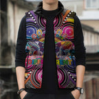 Australia Indigenous Autism Awareness Sleeveless Puffer Jacket Its Okay To Be Different