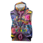 Australia Indigenous Autism Awareness Sleeveless Zip Hoodie Its Okay To Be Different